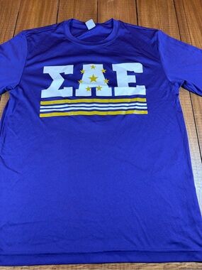 Deep Purple Crewneck polyester sorority tee with Bryant on back